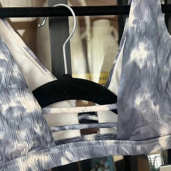 Athleta Bikini Set Tulum Ladder Tie Dye Print boho swimsuit tank top - Picture 9 of 14